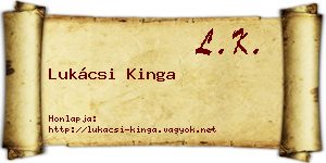 Lukácsi Kinga névjegykártya